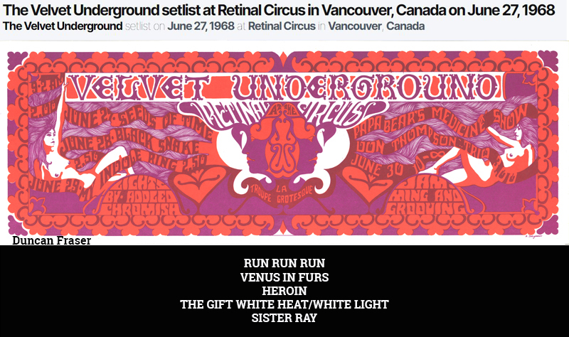The Velvet Underground at The Retinal Circus in Vancouver 1968
