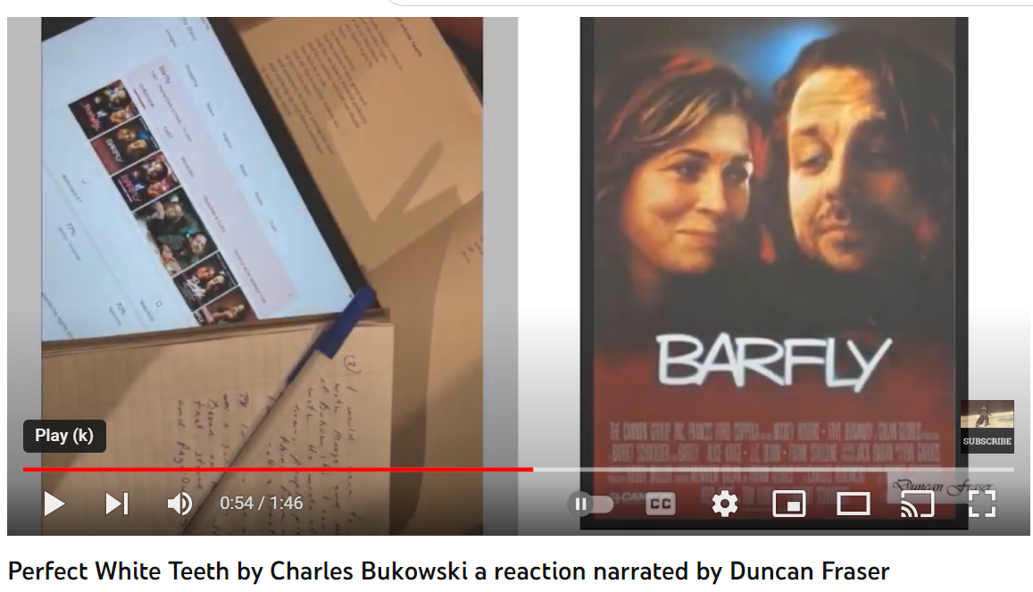 Perfect White Teeth and a Report Upon the Consumption of Myself by Charles Bukowski